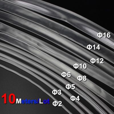 10Meter/Lot Clear Heat Shrink Tube Transparent Set 2MM 3MM 4MM 5MM 6MM 8MM 10MM 12MM 14MM 16MM HeatShrink Tubing Cable Sleeve