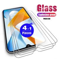 [Electronic film] 1 4Pcs สำหรับ Xiaomi Poco C40 C31 M5 M5s กระจกนิรภัยป้องกันหน้าจอ X4 Pro X3 NFC M4 5G M3 M2 F4 F3 GT F2 X2ป้องกันฟิล์ม