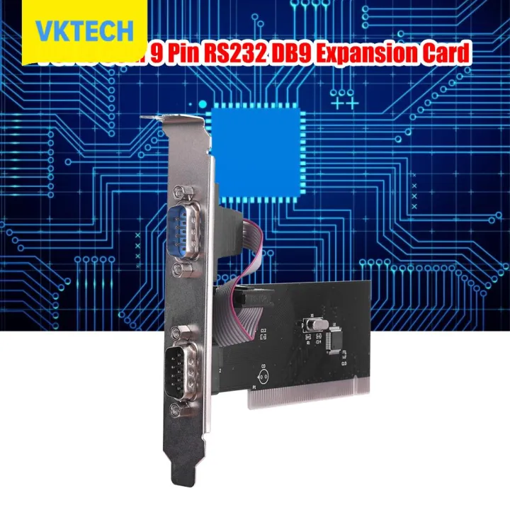 [Vktech] PCI Serial Port Card PCI to COM 9 Pin RS232 DB9 Desktop