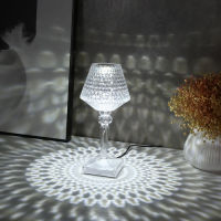 Diamond Table Lamp USB Rechargeable Acrylic Decoration Desk Lamps Bedroom Bedside Bar Crystal Lighting Fixtures Gift Night Light