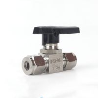 304 Stainless Steel Ferrule Ball Valve For Straight Through Panel Type Instrument Steel Pipe Copper Pipe Air Source Switch