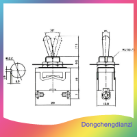 dongchengdianzi สวิตช์เปิด ปิด20A 125V สำหรับงานหนัก, สวิตช์เปิด ปิด2Pin กันน้ำสำหรับบูต