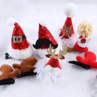 HAZELLE ตลก เด็ก ซานตาคลอส เกล็ดหิมะ โค้งคำนับ ล้อแม็ก หมวกสไตล์เกาหลี เครื่องประดับผมเด็ก กิ๊บติดผมหมวกคริสต์มาส กิ๊บติดผมคริสต์มาส