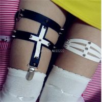 【cw】 Punk Goth Studded Rivet Garter Leg Thigh Gothic