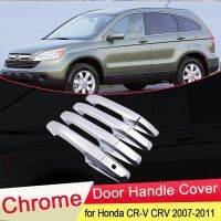 For Honda CR-V CRV 2007 2008 2009 2010 2011 Luxuriou Chrome Door Handle Cover Trim Catch Car Set Styling Stickers Accessories