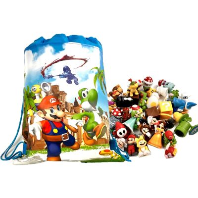 ZZOOI Super Mario Action Figures Kawaii Mario Bros Anime 12pcs 24pcs 36pcs 48Pcs Figure with Storage Bag for Children Toys Gifts