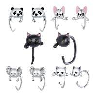 【พิเศษ】 WOSTU จริง925เงินสเตอร์ลิง Black Gold Cat Mini Koala Dog Panda Stud ต่างหูสำหรับผู้หญิงวันเกิดครบรอบเครื่องประดับของขวัญ New