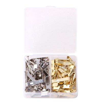 40Pcs Photo Frame Hooks with Nails 30lbs Metal Picture Hangers on Wooden Drywall for Wall Mounting Hanging Mirror Clock