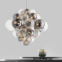 Nordic Glass Globe G9 LED Chandelier Living Room Metal Pendant Chandelier Decor Indoor Lighting Led Luminarias Fixtures Lamparas