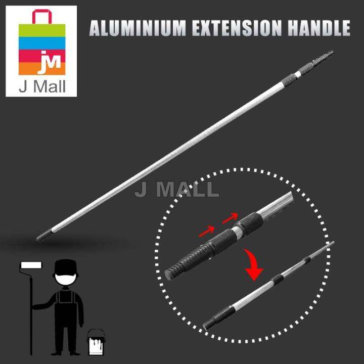 DELUXE ALUMINIUM EXTENSION POLE HANDLE PAINT ROLLER AND BRUSH 4METER