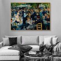 Renoir-Dance At Le Moulin De La Galette ภาพวาดผ้าใบ-Impressionist ที่มีชื่อเสียง Wall Art โปสเตอร์และภาพพิมพ์-ภาพผนัง Cuadros