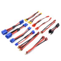 ☊ XT60 XT30 XT30U T Plug EC5 EC3 EC2 JST Parallel Battery Connector Cable Extension Y Splitter Plug Adapter for FPV RC parts