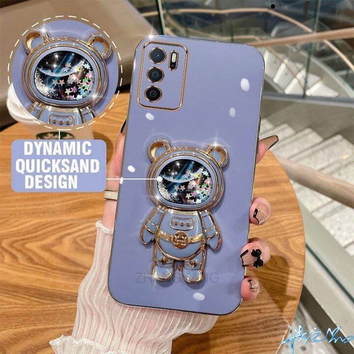 เคส-oppo-a5s-a12-a9-a5-2020-a16k-a3s-f9-a16-a92-a54-a83-a53-a31-a52-a12e-a16e-เคสโทรศัพท์มือถือ-มีทรายไหล-ลายนักบินอวกาศ-หรูหรา-สําหรับ