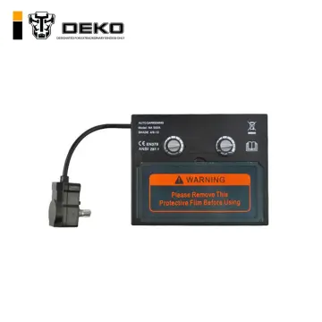 DEKO Red Solar Auto Darkening MIG MMA Electric Welding H-elmet/Welding Lens  for Welding Machine or Plasma Cutter