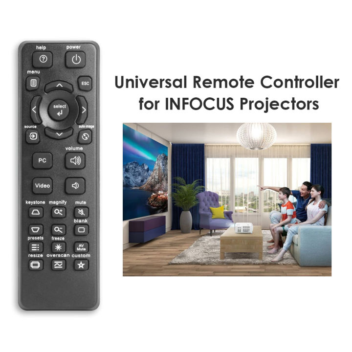 รีโมทคอนโทรลโปรเจคเตอร์สำหรับ-infocus-in112-in114-in124-in3136เปลี่ยน