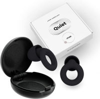 Loop Quiet Noise Reduction Earplugs – Super Soft, Reusable Hearing Protection in Flexible Silicone for Sleep, Noise Sensitivity &amp; Flights - 8 Ear Tips in XS/S/M/L – 27dB Noise Cancelling – Black