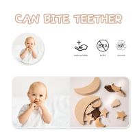 1 Set Baby Wooden Jenga Montessori Educational Toy Star and Moon Shape Balancing Stacking Game Infant Safe Teether Kids Gifts