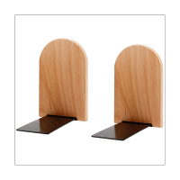 Wooden Bookends Pair of Bookends Office Bookshelf Bookshelf Stopper Home Office School Standard Size