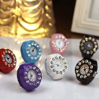 【CW】∏  Small Elastic Metal Alloy Watches Rings Jewelry Female