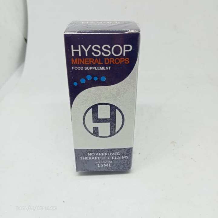 H&B Hyssop Mineral Eye drops 15ml. Hyssop mineral drops, eye care 1