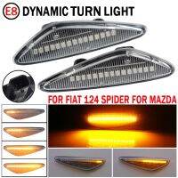 ไฟแสดงสถานะเครื่องหมายไฟ LED ด้านข้าง2X ชัดเจนสำหรับ Mazda Miata MX5 ND RX-8 6 Atenza GH 2008-2012 5 Premacy CW 2010-2013 Fiat Spyder (08)