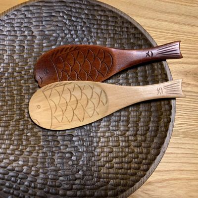 1Pcs Wooden Rice Spoons Rice Scoop Paddle Cute Fish Shape Kitchen Rice Serving Spoon Wooden Utensils for Home Cooking Utensils