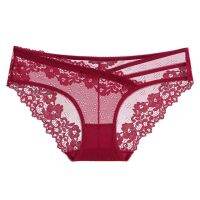 Lace Floral Panties Girls Low-Rise Underwear Ladies Comfortable Transparent Underpants Female Lingerie 2022