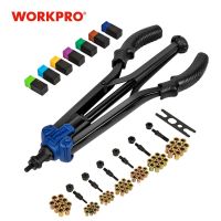 WORKPRO 15" Hand Rivet Nut Setter Kit 79-Piece High Leverage Rivet Nut Tool with Metric &amp; SAE Mandrels and Nuts