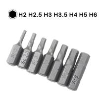 10pcs Hexagon Screwdriver Bit Set 1/4 quot; Hex Shank 25mm Hex Head Screw Driver Bits For Power Tool H2 H2.5 H3 H3.5 H4 H5 H6