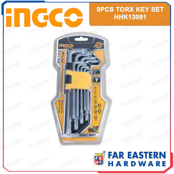 INGCO Torx Key 9pcs Set HHK13091 INHT | Lazada PH