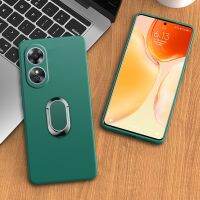 เคสสมาร์ทโฟนใหม่ในสต็อกสำหรับ OPPO A58 4G A98 A78 Reno10 Pro + Reno 10 Pro 5G เคสโทรศัพท์มือถือสัมผัสกับผิวสัมผัสฝาครอบด้านหลังซิลิโคน TPU ด้วยห่วงการดูดซับแม่เหล็กขาตั้ง OPPOA78นุ่ม