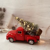 Christmas Trucks Ornaments Christmas Gifts for Kids Transporting Xmas Tree Car Christmas Decoration 2022 New Year Gift Navidad