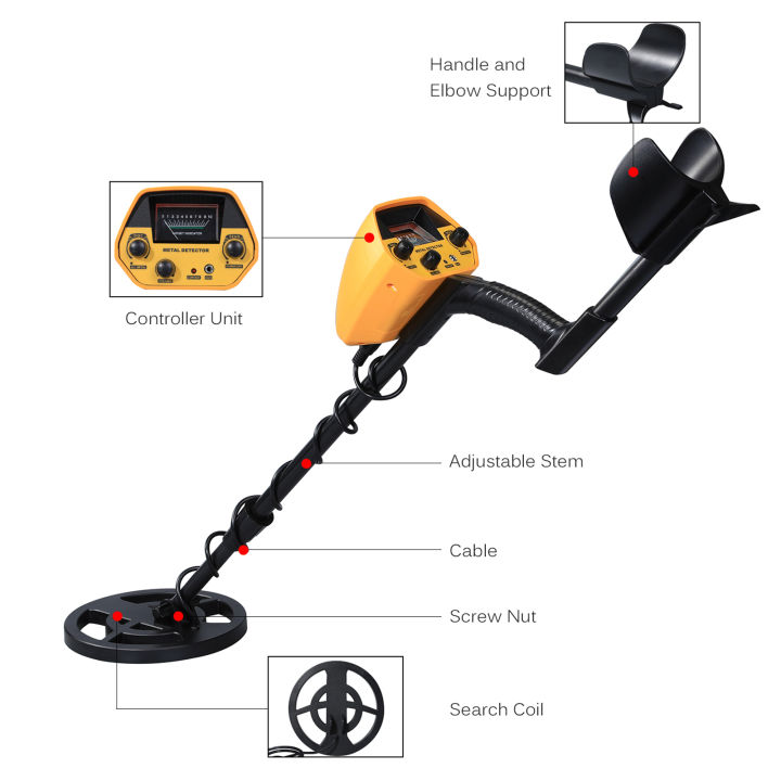 metal-detector-high-accuracy-adjustable-stem-7-inch-waterproof-coil-all-metal-amp-disc-modes-with-headphone-headwear-for-underground-coins-relics-jewelry-beach-treasures