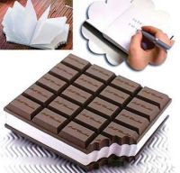 Funny Chocolate PVC Notebook Cartoon Chocolate Book 80 Pages Cute Memo Notes Real Chocolate Smell Students Notepad