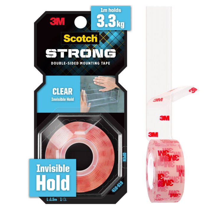 Scotch Clear Mounting Tape, 19 mm x 1.5 M Lazada PH