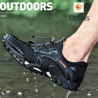 Orfilas ??รรองเท้าเดินป่าแฟชั่นกลางแจ้งตาข่ายระบายอากาศ Wading รองเท้าสวมทน รองเท้าลำลองผู้ชาย 39-44!!! พร้อมจัดส่ง