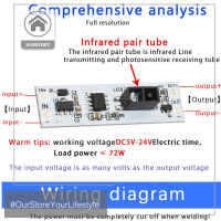 HITN เซ็นเซอร์สแกนลายนิ้วมือโมดูลสวิทช์5V 12V 24V ระยะทางสั้น IR LED แสง