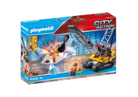 Playmobil 70442 Cable Excavator with Building Section เพลย์โมบิล รถขุดสายเคเบิล พร้อมส่วนอาคาร กล่องใหญ่ ลูกเล่นเยอะ