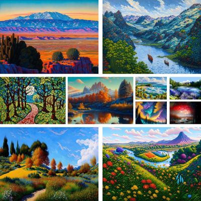 Landscape Beautiful Nature Printed Canvas Cross Stitch Set Embroidery Knitting Handmade Painting Sewing Package Different Gift Needlework