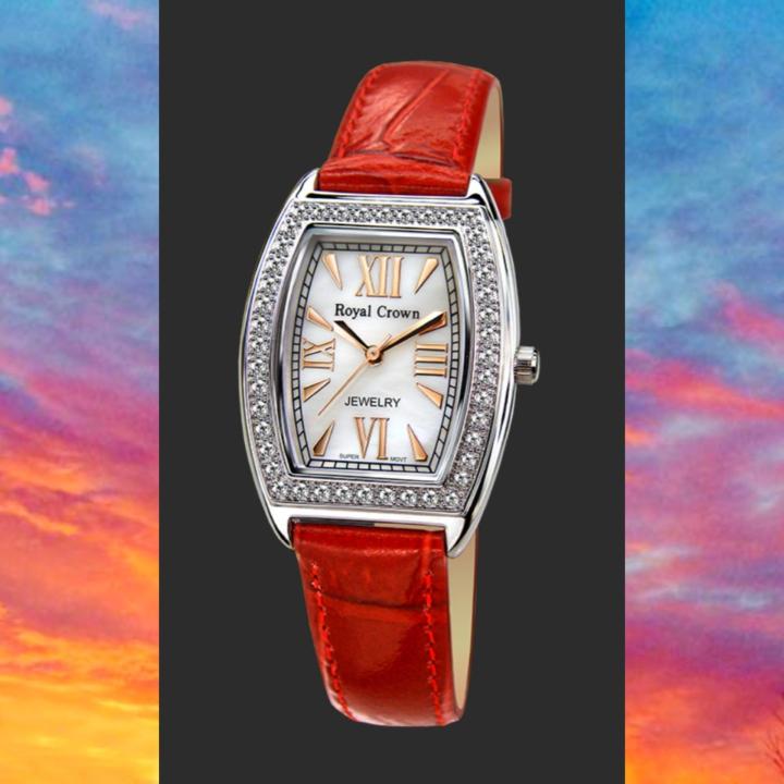 royal-crown-นาฬิกาประดับเพชรสวยงาม-สำหรับสุภาพสตรี-ของแท้-100-และกันน้ำ-100-สายหนัง-รุ่น-3635l-จะได้รับนาฬิการุ่นและสีตามภาพที่ลงไว้-มีกล่อง-มีบัตรับประกัน-มีถุงครบเซ็ท