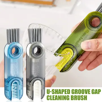 Multifunctional Cleaning Brush Bendable Cup Cover Groove Gap Dead