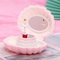 Flashing Lighted Shell Music Box Dancing Girls Jewelry Storage Box Music Box for Childrens Birthday Gift Wholesale toy