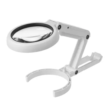 5X Magnifying Headset with LED Light Magnifying Glass Head Mounted Jewelry  Loupe Magnifier with Multiple Lens 2 LED Lights for Crafting Clock Watch