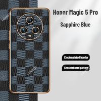 เคสสำหรับ Magic 5 Pro/magic 4 Pro High-End เคสโทรศัพท์มือถือเครื่องหนังธุรกิจแบบครบวงจรเลนส์ป้องกันการเคสป้องกันการกระแทกลายนิ้วมือ