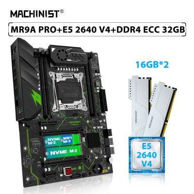 MACHINIST X99 Kit MR9A PRO Set Motherboard Xeon E5 2640 V4 CPU Processor 2pcs*16GB=32GB DDR4 ECC RAM Memory LGA 2011-3 ATX NVME
