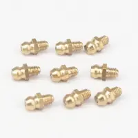 LOT 20 M5 Metric male Thread Taper Straight Brass Grease Zerk Nipple Fitting For machine tool greaseing accessory