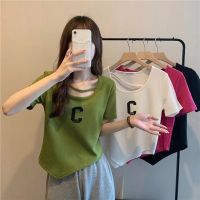 A one(พร้อมส่ง/ใหม่)#8297เสื้อยืดผู้หญิงแขนสั้นฤดูร้อนปี 2022 bottomingสไตล์เกาหลี