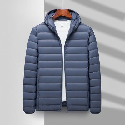 ZZOOI 2021 New High-quality Autumn 90% White Duck Down Hooded Short Down Jacket Oversized Lightweight Slim Stand-collar Winter Jacket