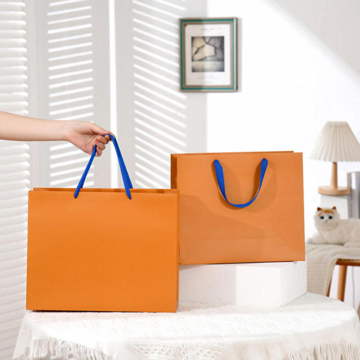 paper-bags-handheld-flower-basket-flower-basket-waterproof-wrap-bag-orange-tote-bag-kraft-pape-tote-bag-kraft-paper-orange-tote-bag