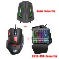 Usb Wired 35Keys One-Handed RGB Gaming Keyboard And Mouse 6400 Dpi Combo With Converter For Xbox One, PS4, Switch, PS3 And PC